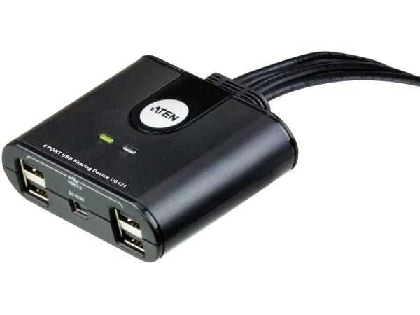 ATEN US424 4-Port USB Peripheral Sharing Device - USB jakaminen kytkin til periferiudstyr - desktop