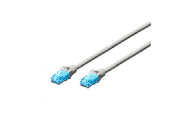 DIGITUS Ecoline - Patchkabel - RJ-45 (han) til RJ-45 (han) - 5 m - UTP - CAT 5e - booted - grå