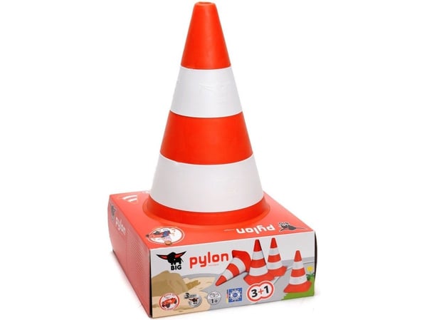 BIG Pylon, 1 år, Plast, Rød, Hvit