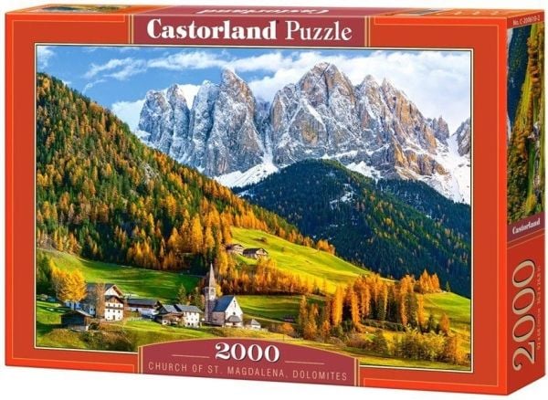 Castorland Church of St. Magdalena, Dolomites 2000 pcs, 2000 kpl, Maisema, 9 vuosi/vuosia
