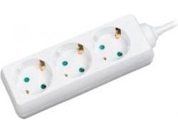 LogiLink LPS205, 1,4 m, Tyyppi F, Valkoinen, TÜV & GS, 3 AC-pistorasia(a), 250 V