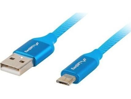 Lanberg - USB-kaapeli - USB (han) til Micro-USB Type B (han) - USB 2.0 - 1,8 m - sininen