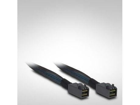 Inter-Tech - SAS intern kabel - SAS 12Gbit/s - 4 x Mini SAS HD (SFF-8643) til 4 x Mini SAS HD (SFF-8643) - 1 m - svart/blå