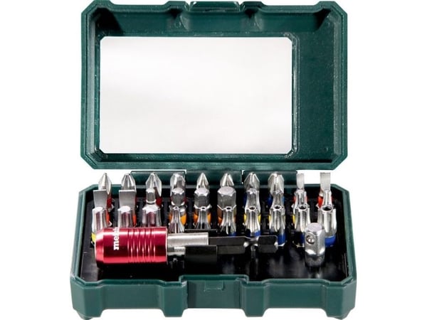 Metabo - Spissett for skrutrekker - 32 deler - torx, phillips, pozidriv, hex, slot, inngrepssikret torx - lengde: 25 mm - for Metabo BS 14.4 MOBILE...