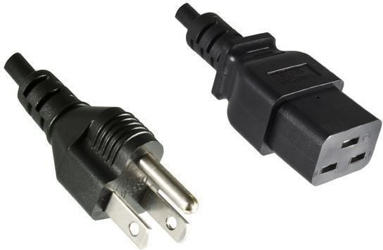 Microconnect PE110518, 1,8 m, Virtapistoke tyyppi B, C19 liitin, SJT, 125 V, 2.5 A