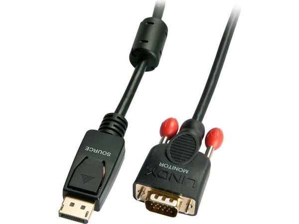 Lindy 41942, 2 m, VGA (D-Sub), DisplayPort, Hankjønn, Hankjønn, 1920 x 1200 piksler