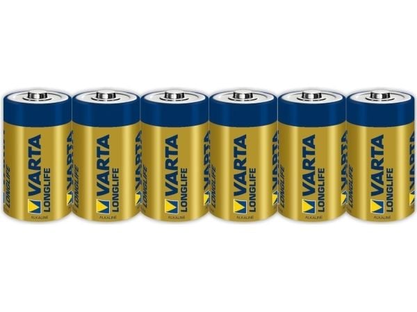 Varta 4114, Kertakäyttöinen akku, C, Alkali, 1,5 V, 6 kpl, Sininen, Keltainen