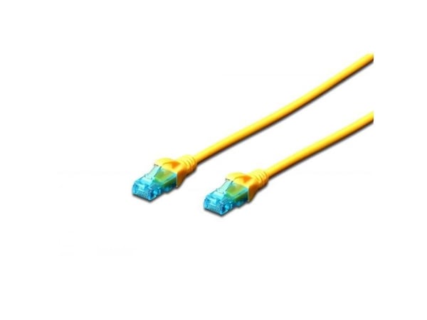 Digitus DK-1512-020/Y, 2 m, Cat5e, U/UTP (UTP), RJ-45, RJ-45, Keltainen