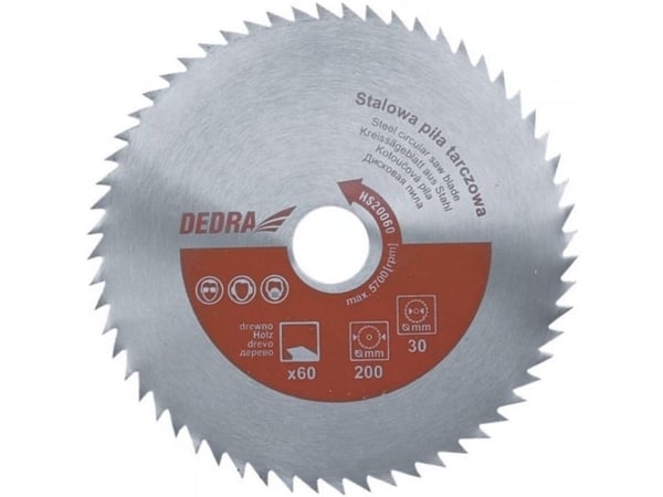 Dedra stål sagblad til tre 500x80x30 - HS50080