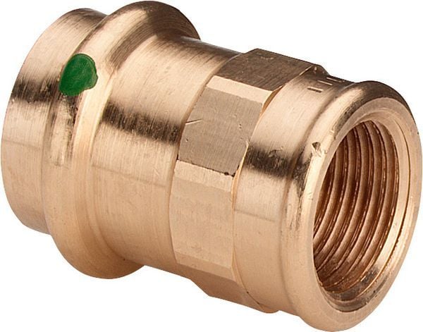 Sanpress overgang 42 x 1 1/2" muffe/muffe rødgods