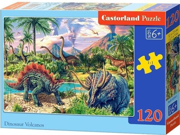 Castorland Puzzle Dinosaurukset tulivuorilla 120 palaa (30615676)