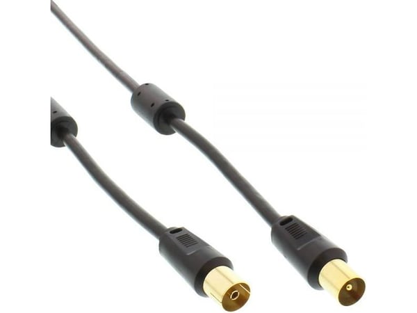 InLine? antennikaapeli premium, 2x suojattu, suodattimella, >85dB, musta, 20m (69420P)