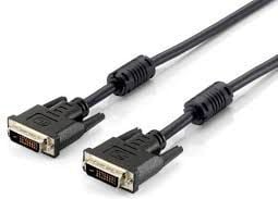 Equip 118933, 3 m, DVI-D, DVI-D, Hankjønn, Hankjønn, Sort