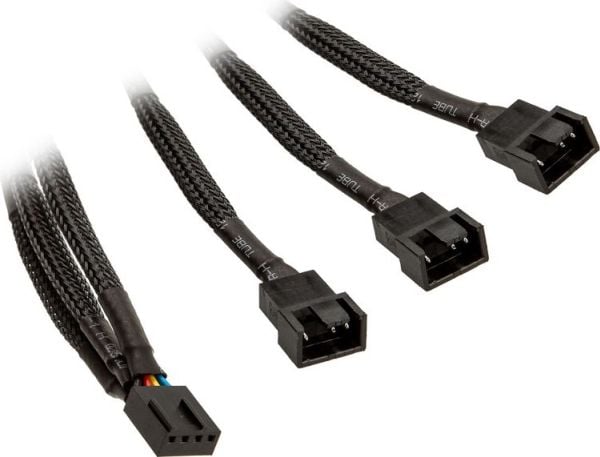 EkWaterBlocks - Viftestrømsplitter - 4-pins PWM (hann) til 3-pins PWM (hunn) - 10 cm