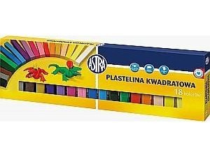 Plastelina firkant 18 farger ASTRA