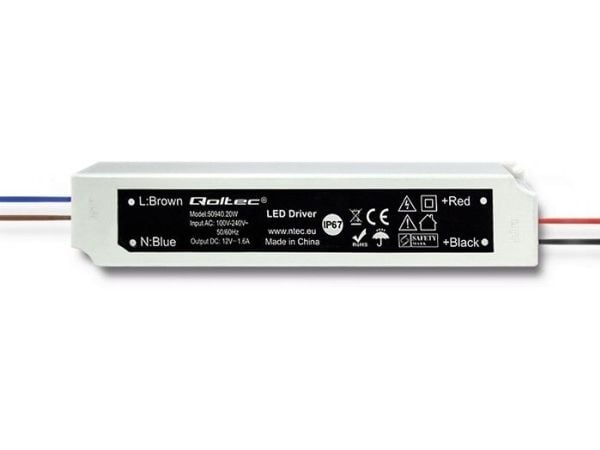 Qoltec 50947 - LED driver - 20 Watt - 1.6 A