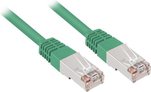 Sharkoon - Koblingskabel - RJ-45 (hann) til RJ-45 (hann) - 10 m - FTP - CAT 5e - grønn