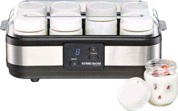 Rommelsbacher JG 40 - Yoghurtmaskin - 1.2 liter - 40 W - rustfritt stål / svart