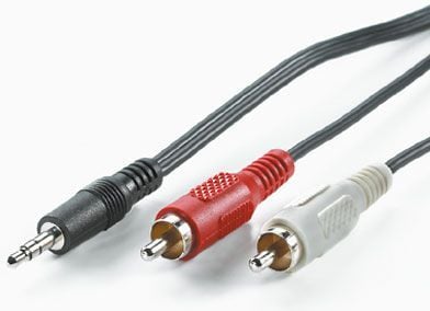ROLINE 11.09.4349, 3.5mm, Hankjønn, 2 x RCA, Hankjønn, 10 m, Sort