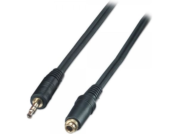 Lindy 35652, 3.5mm, Hankjønn, 3.5mm, Hunkjønn, 2 m, Svart