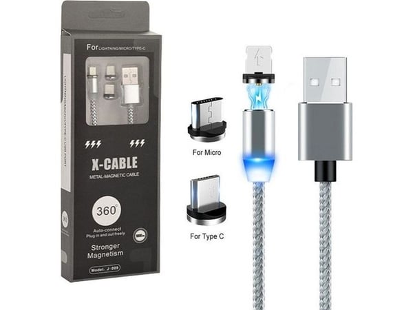 USB-kabel Prolink USB-A til microUSB + USB-C grå (023344) USB-kabel Prolink USB-A til microUSB + USB-C grå (023344)