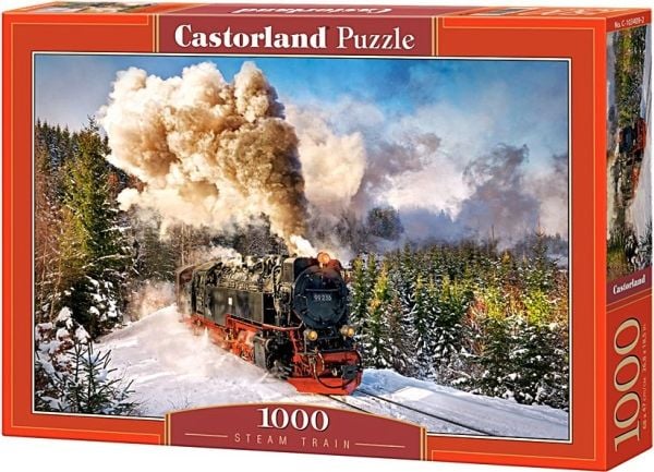 Castorland Steam train 1000 pcs, 1000 stykker, Kjøretøy, 9 år