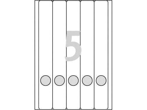 Avery L4758 - Hvit - 38 x 297 mm 125 stk (25 ark x 5) filmappeetiketter