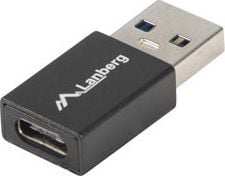 Lanberg - USB-adapter - USB-type A (hann) til USB-C (hunn) - USB 3.1 Gen1 OTG - svart