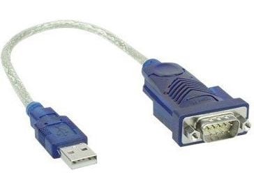 InLine 33304, USB Type-A, DB-9, Blå, Transparent