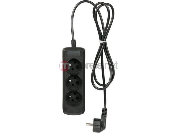 Activejet 3GNU - 3M - C, 3 m, 3 AC-utgångar, inomhus, Typ E (FR), Typ E, Plast