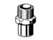 Viega overgang muffe/nippel 15 mm x 3/8" rødgods