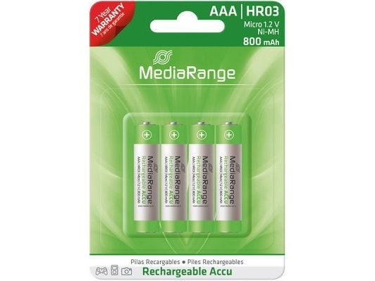 MediaRange - Batteri 4 x AAA - NiMH - (ladbare) - 800 mAh