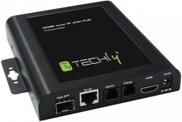 Techly IDATA EXTIP-VW, 1920 x 1080 piksler, AV-sender, Sort, HDCP