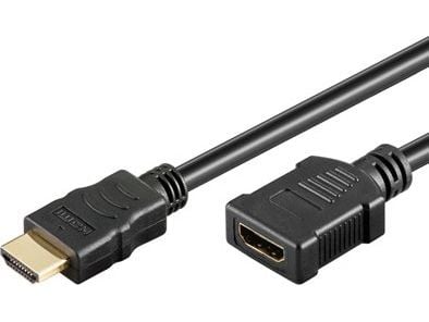 MicroConnect - HDMI-forlengelseskabel med Ethernet - HDMI hunn til HDMI hann - 50 cm