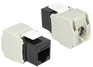 Delock - Modulinnlegg - CAT 6 - UTP - RJ-45 - svart