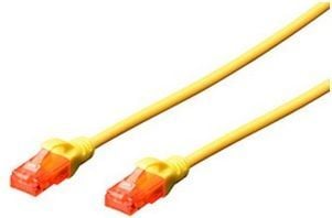 Digitus DK-1612-050/Y, 5 m, Cat6, U/UTP (UTP), RJ-45, RJ-45, Keltainen