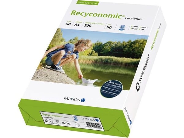 Papyrus Recyconomic A4 kopipapir 80g 500 ark