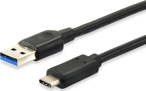 Equip 128345, 0,5 m, USB C, USB A, USB 3.2 Gen 1 (3.1 Gen 1), 5 Gbit/s, Sort