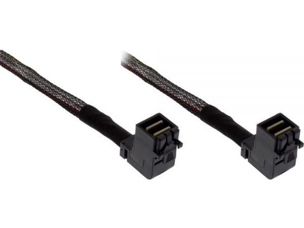 InLine Mini SAS HD 0.5m, 0,5 m, SFF-8643, SFF-8643, Hankjønn/hankjønn, Sort, 26 g