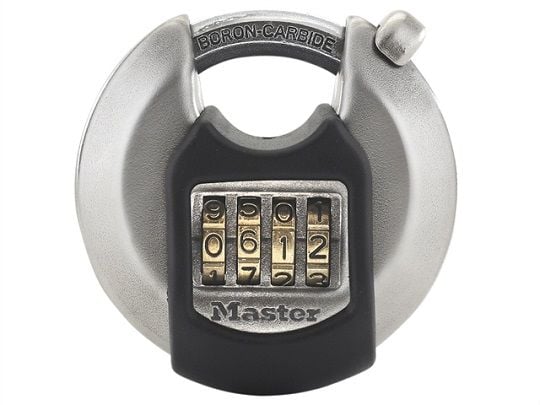 MASTER LOCK M40EURDNUM, Tradisjonell, Kombinasjonslås, Sort, Rustfritt stål, Rustfritt stål, 4 sifre, 7 cm