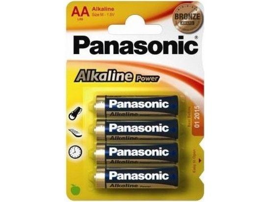 Panasonic 1x4 LR6APB, Engangsbatteri, Alkalinsk, 1,5 V, Blå, Gull, 14,5 mm, 14,5 mm