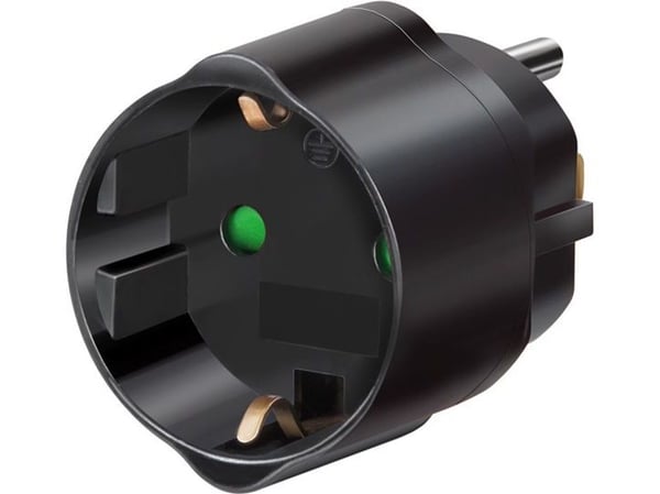 Brennenstuhl Travel Adapter, 250 V, 15 A, Sort