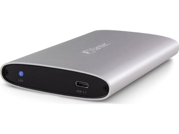 FANTEC ALU-25U31 - Lagringskabinett - 2,5" - SATA 6Gb/s - USB 3.1 (Gen 2) - sølv