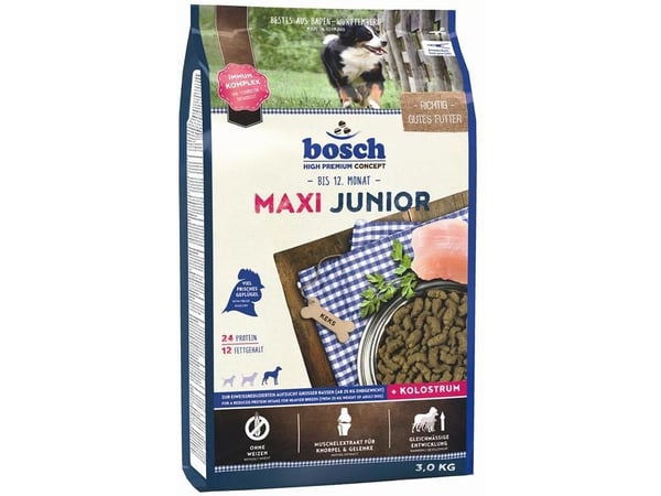 Bosch MAXI JUNIOR, Valp, Maxi (26 - 44 kg), Fjærkre, 3 kg