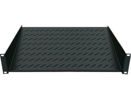 Intellinet 19" Cantilever Shelf, 1U, 2-Point Front Mount, 150mm Depth, Max 25kg, Black, Three Year Warranty - Rack-hylle - svart, RAL 9005 - 1U - 19"