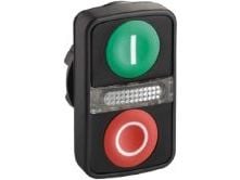 Schneider Electric Schneider Electric kaksoispainike litteä painike 2 painiketta vihreä, punainen paineen vapautus 1 kpl