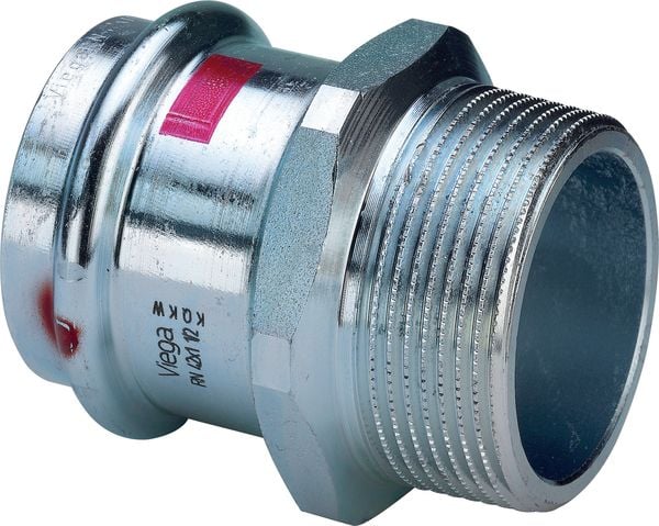VIEGA Prestabo overgang ?"x15mm af ulegeret stål muffe/nippel, SC-contur
