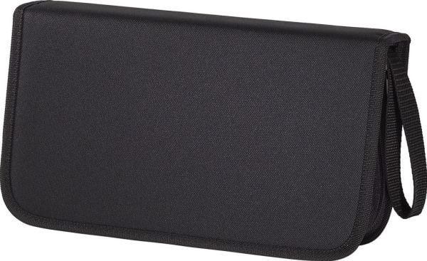 Hama CD/DVD Nylon Wallet 104 - Lomme for CD/DVD-plater - 104 plater - 600D nylon - svart, blå