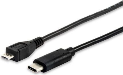 Equip 12888407, 1 m, Micro-USB B, USB C, USB 2.0, Hanstik/Hanstik, Lajittelu