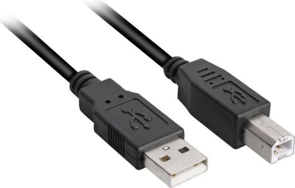 Sharkoon - USB-kaapeli - USB Type B (han) til USB (han) - USB 2.0 - 3 cm - lajittelu - lajittelu